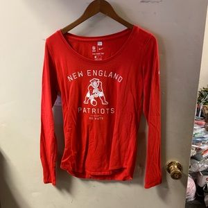 Nike NFL Team Apparel, Patriots, long sleeve scoop neck t shirt